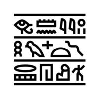 jeroglífico egipto línea icono vector ilustración