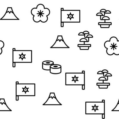 Tokyo Vector Seamless Pattern
