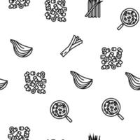 Onion Fresh Vitamin Vegetable Vector Seamless Pattern