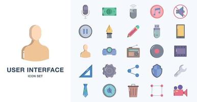 Basic ui, Essential, Icon, web, icon set, flat icon set vector