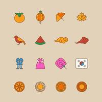 Chuseok Icon Collection vector