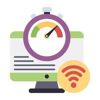 Internet speed test icon in perfect design vector