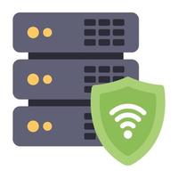 Modern design icon of secure server vector