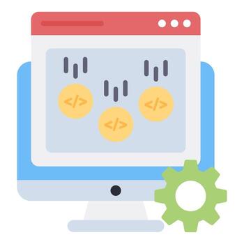 Modern design icon of web development vector