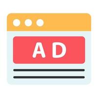 Creative design icon of website ad vector