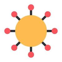 Flat design icon of network vector