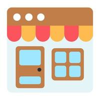 Flat design icon of web shop vector