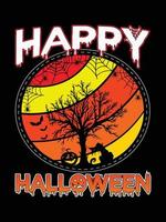 Halloween horror vintage t-shirt design, scary print template vector graphics, high-quality typography illustration shirt design