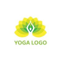 plantilla de vector de logotipo de yoga de flor de loto