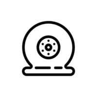 tire icon vector. Isolated contour symbol illustration vector