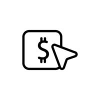 donate money to the icon vector. Isolated contour symbol illustration vector