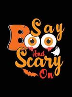 Halloween horror vintage t-shirt design, scary print template vector graphics, high-quality typography illustration shirt design