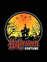 Halloween horror vintage t-shirt design, scary print template vector graphics, high-quality typography illustration shirt design