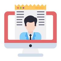 Modern design icon of web profile vector