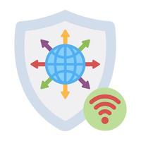 Modern design icon of network security vector