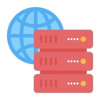 A colorful design icon of global server vector