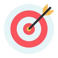 Arrow with archery, icon of target vector