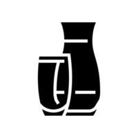 vase glass production glyph icon vector illustration