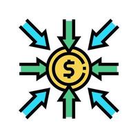 income money color icon vector illustration