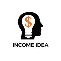 income idea icon logo template 2 vector