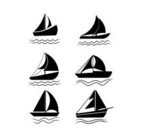 In Silhouette Sailboat Collection vector