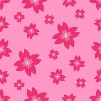 pink sakura vector background seamless pattern