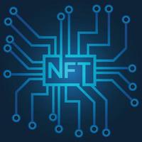circuit NFT tech background vector