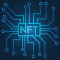 circuit NFT tech background vector