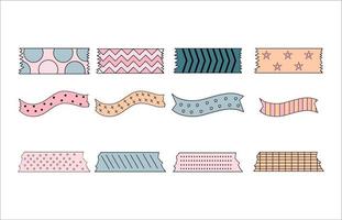 Set of Tape Strip Illustrations vector