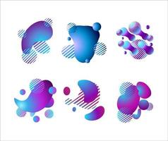 Set of Liquid Gradient Illustrations vector