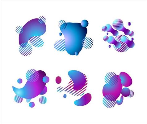 Set of Liquid Gradient Illustrations