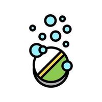 pill phytotherapy color icon vector illustration