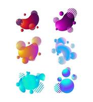 Abstract Shape Liquid Gradation Collection vector