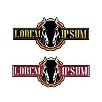 vintage emblem horse logo bundle set vector