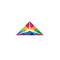 colorful pop prism rainbow logo vector