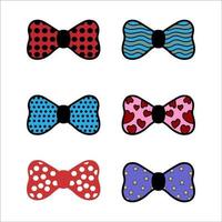 Vector Set of Bow Tie Illustrations