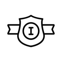 vector de icono de campeón de cinturón. ilustración de símbolo de contorno aislado