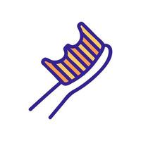 orthodontic brush for teeth and gums icon vector outline illustration