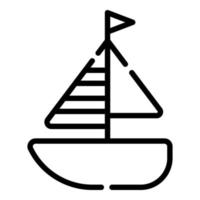 barco, icono de yate, diseño vectorial icono del día de la independencia de Estados Unidos. vector