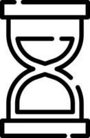 icono de reloj de arena aislado sobre fondo blanco vector