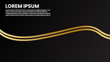 luxury black and gold simple background vector illustration with text