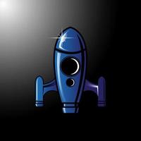 rocket logo icon symbol vector with cartoon style