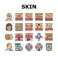 Skin Care Cosmetology And Treat Icons Set Vector