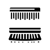 ilustración de vector de icono de línea de cuidado de zapatos de cepillo