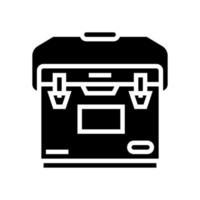 camp cooler glyph icon vector illustration