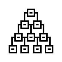 hierarchy diagram line icon vector illustration