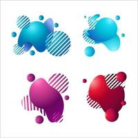 Illustrations Abstract Shape Liquid Collection vector