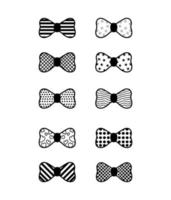 Collection of Bow Tie Illustrations vector