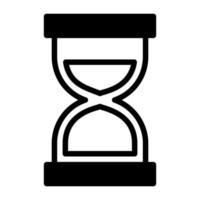 icono de reloj de arena aislado sobre fondo blanco vector