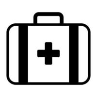 first aid bag icon, healthcare and medical icon. vector